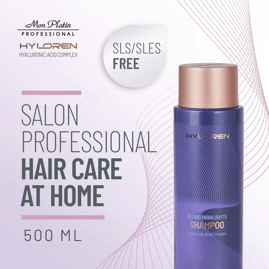 Mon Platin Hyloren Blonde Highlights Shampoo - SLS/SLES-free 500 ml formula