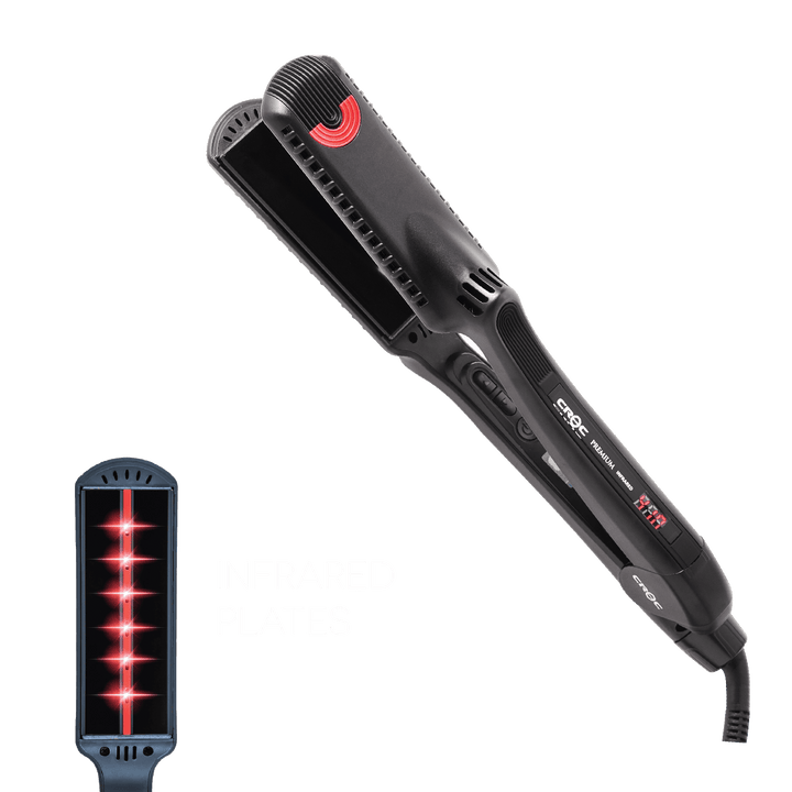 CROC Premium Infrared Black Titanium Flat Iron - infrared titanium plate detail