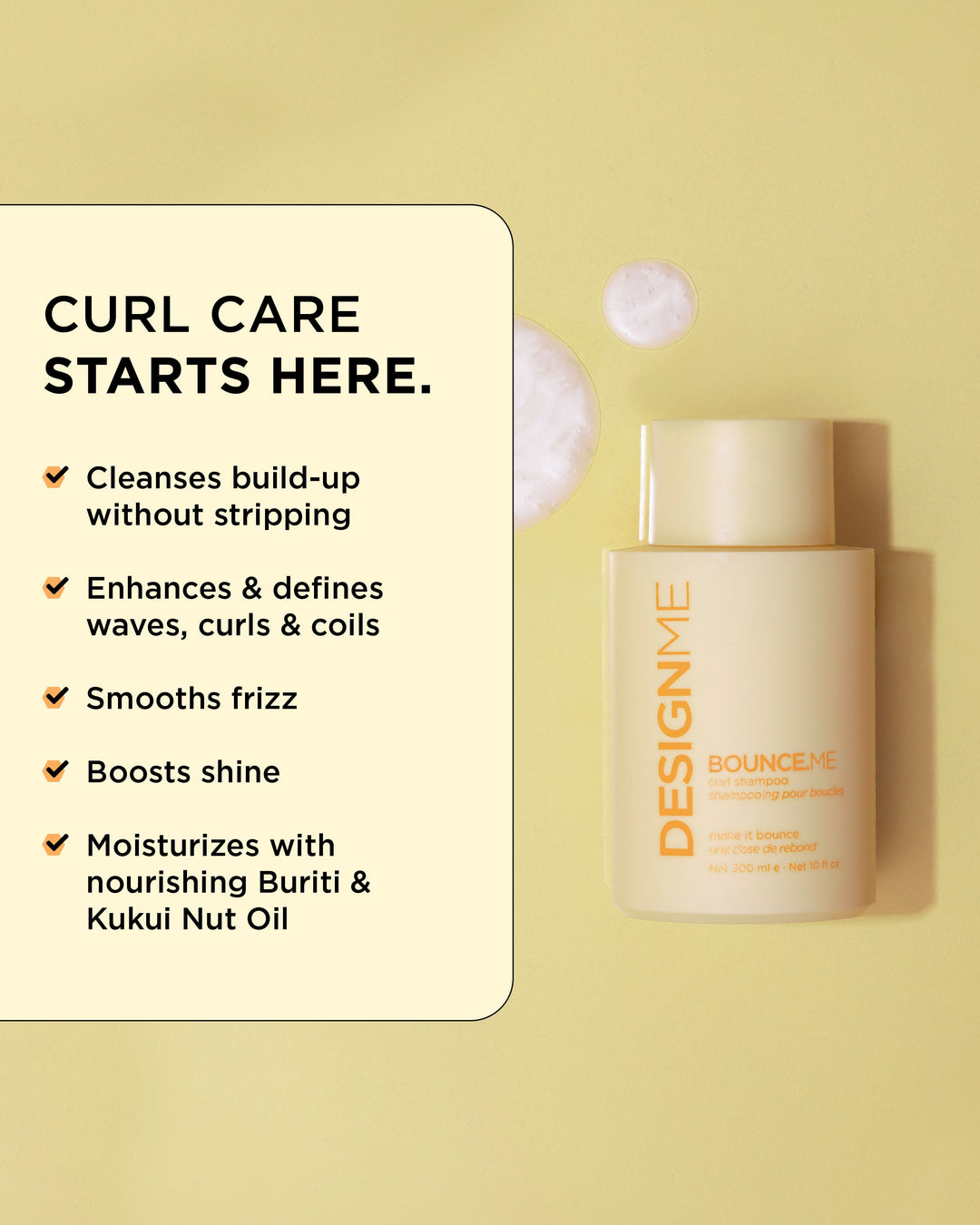 DESIGNME BOUNCE.ME Curl Shampoo - key benefits