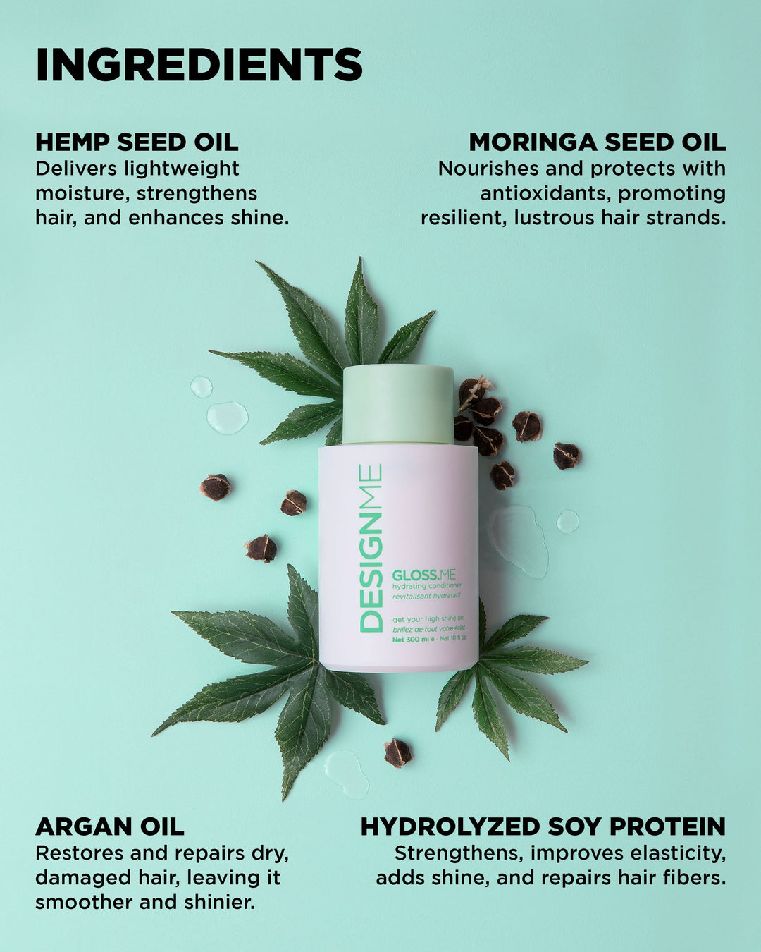 DESIGNME GLOSS.ME Hydrating Conditioner - key ingredients