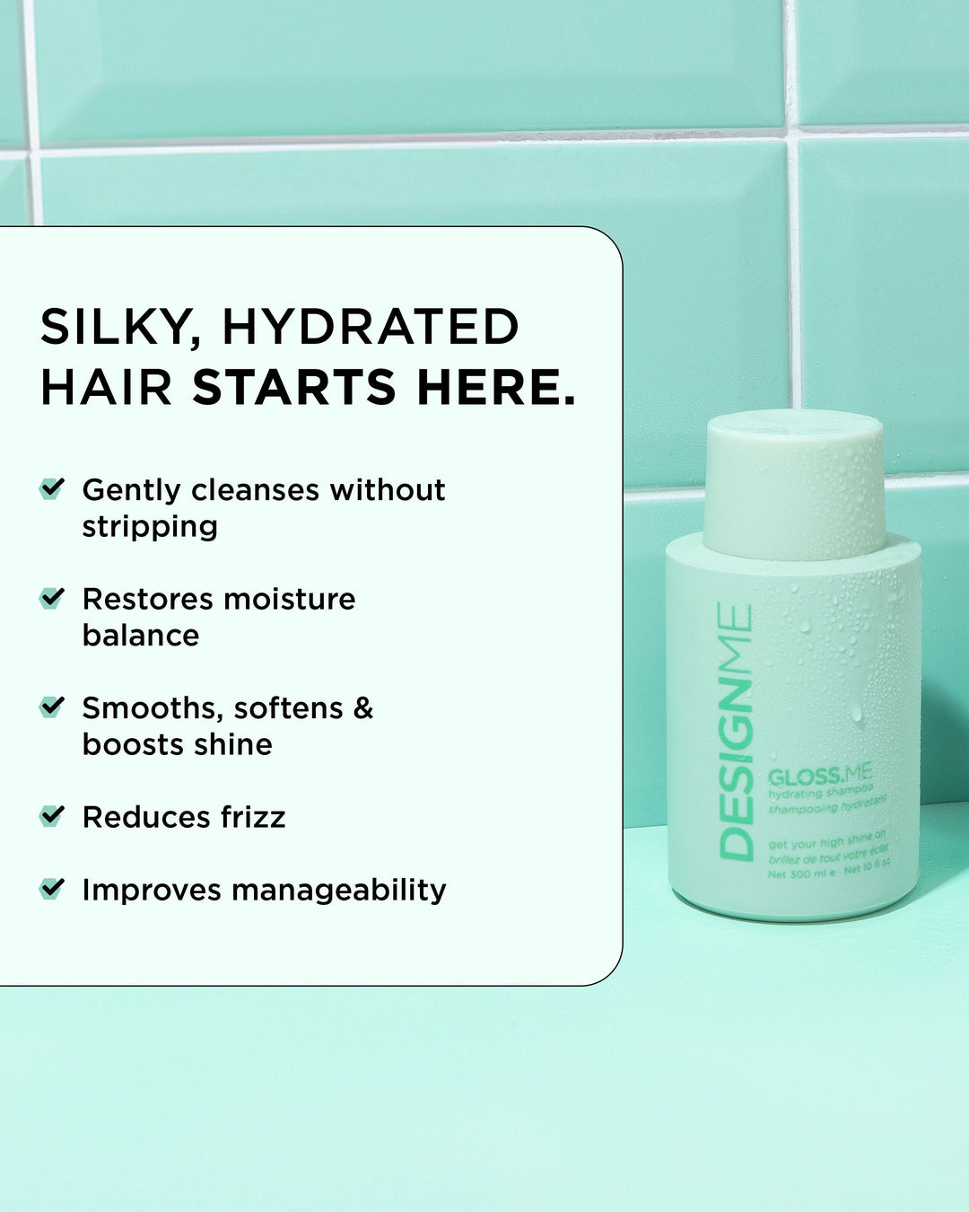 DESIGNME GLOSS.ME Hydrating Shampoo - benefits