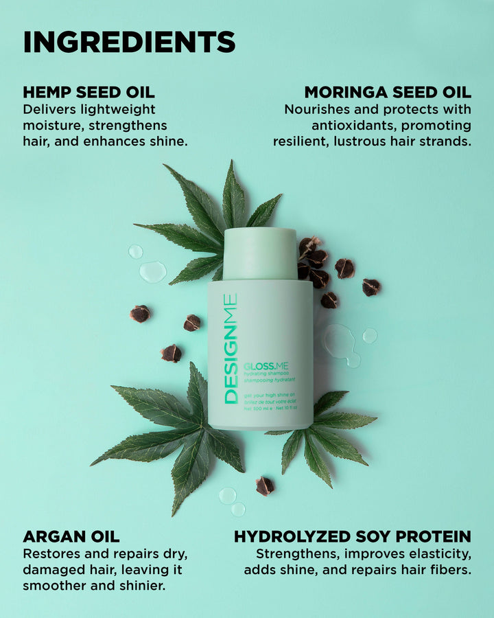 DESIGNME GLOSS.ME Hydrating Shampoo - key ingredients