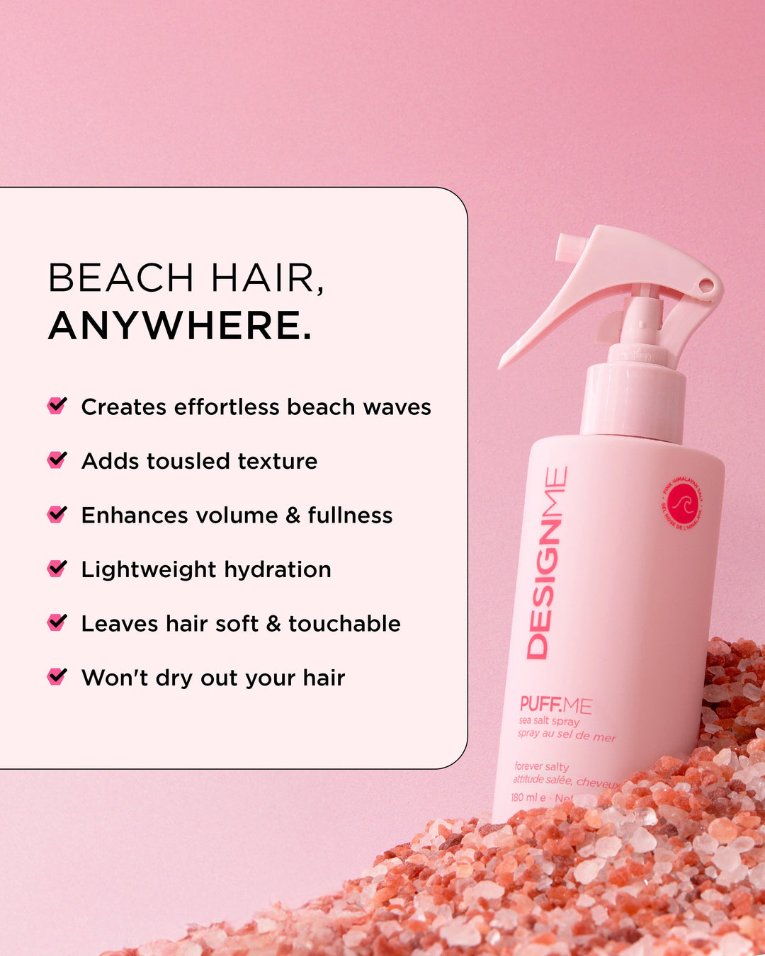 DESIGNME PUFF.ME Sea Salt Spray - key benefits