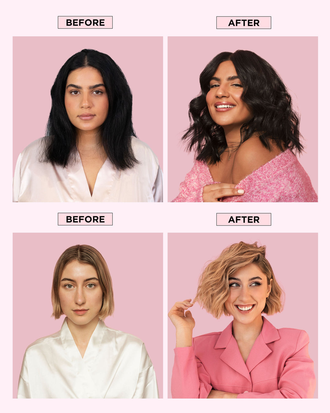 DESIGNME PUFF.ME Volumizing Conditioner - before and after on fine hair