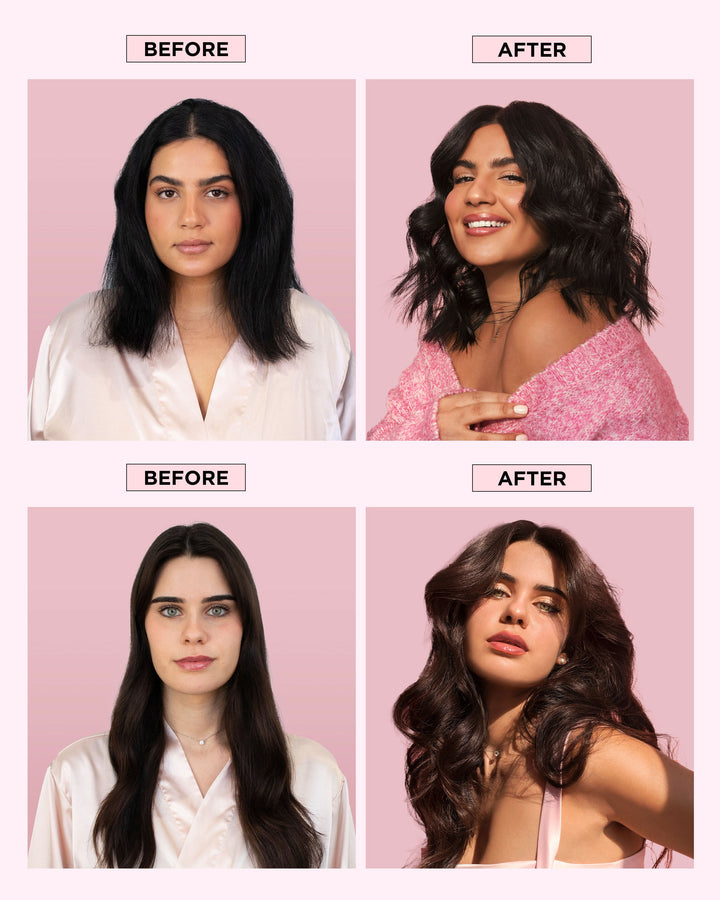 DESIGNME PUFF.ME Volumizing Treatment Whip - before and after
