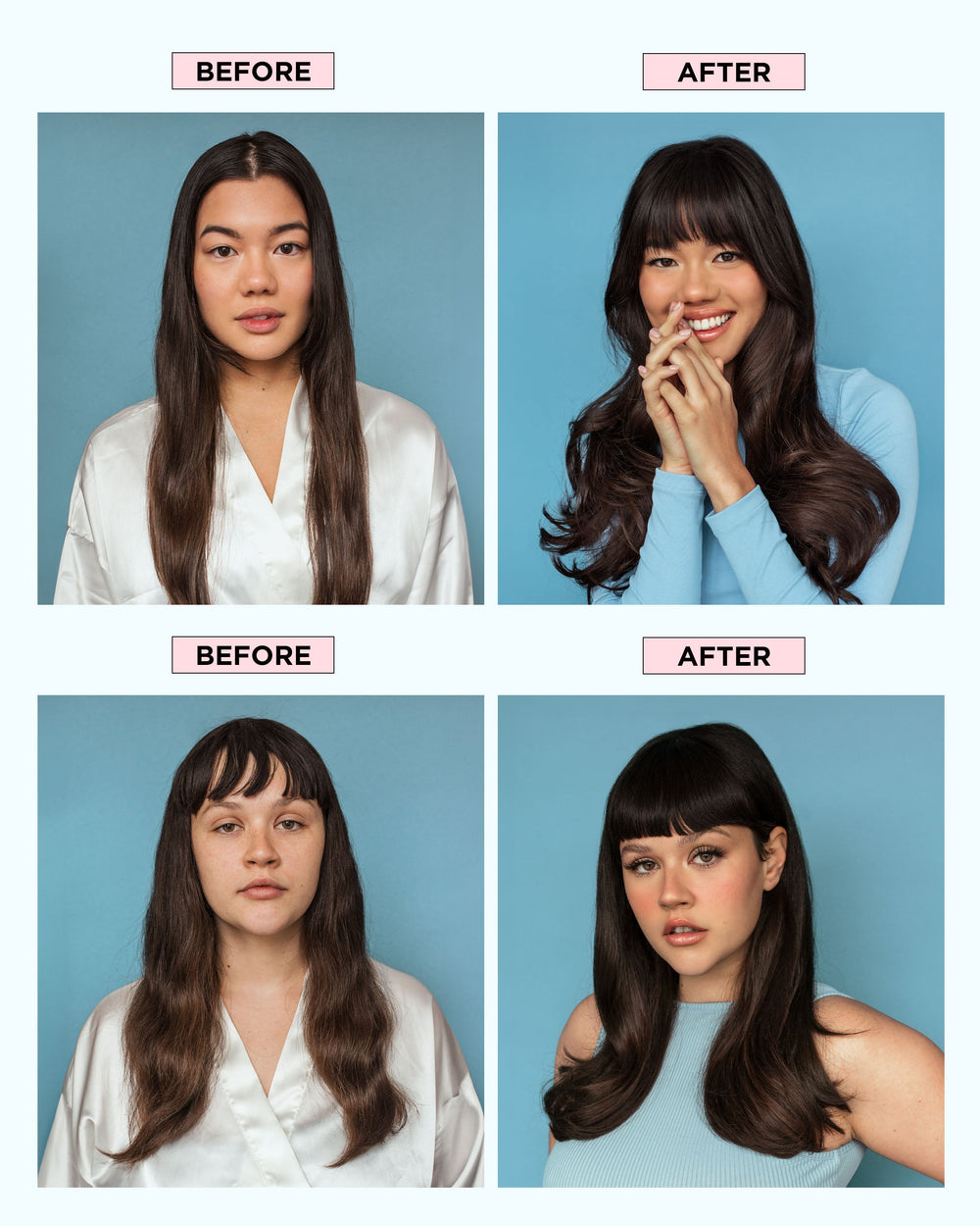 DESIGNME QUICKIE.ME Dry Shampoo for Dark Tones - before and after