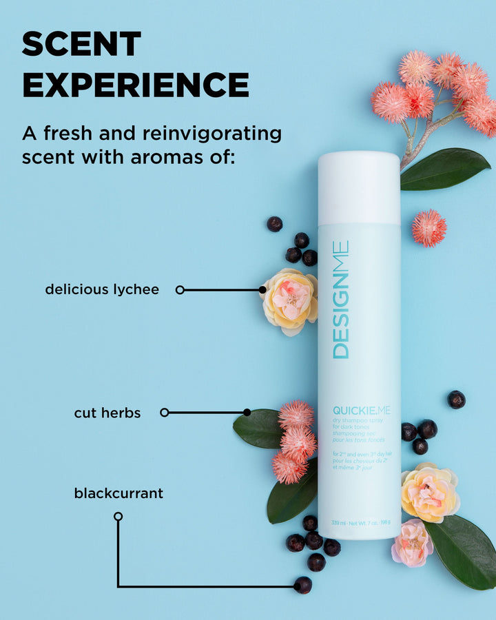 DESIGNME QUICKIE.ME Dry Shampoo for Dark Tones - scent notes