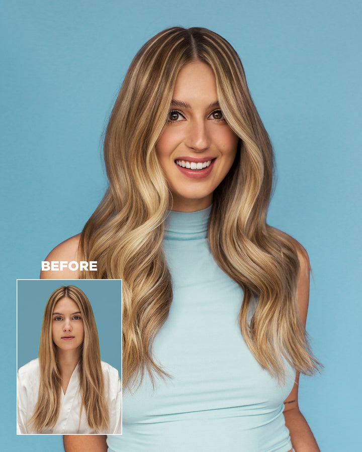 DESIGNME QUICKIE.ME Dry Shampoo for Light Tones - before and after