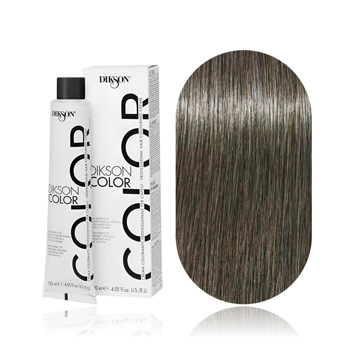 Dikson Color 7 Blonde Cold permanent hair color tube, box and hair swatch