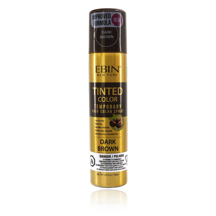 EBIN Tinted Color Temporary Spray Dark Brown 3.38 oz
