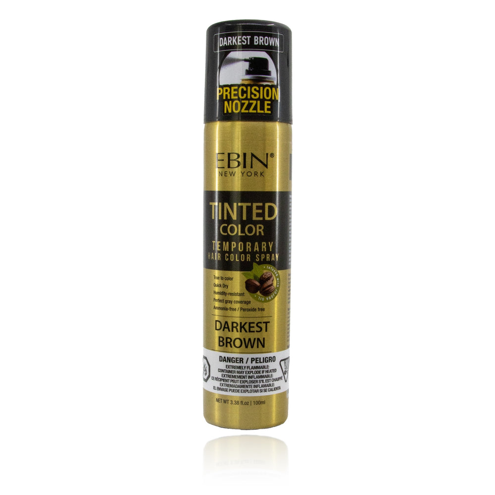 EBIN Tinted Color Temporary Spray Darkest Brown 3.38 oz