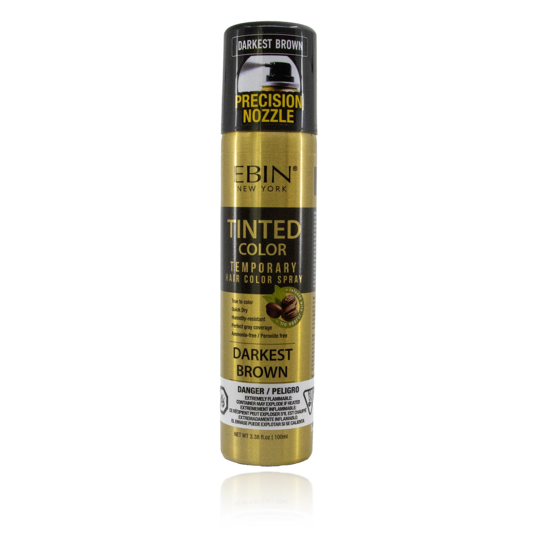EBIN Tinted Color Temporary Spray Darkest Brown 3.38 oz