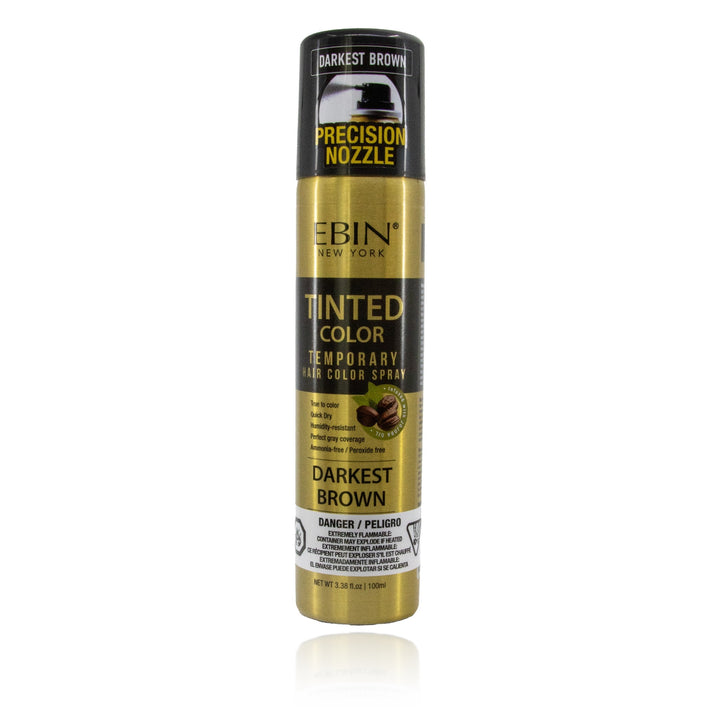 EBIN Tinted Color Temporary Spray Darkest Brown 3.38 oz