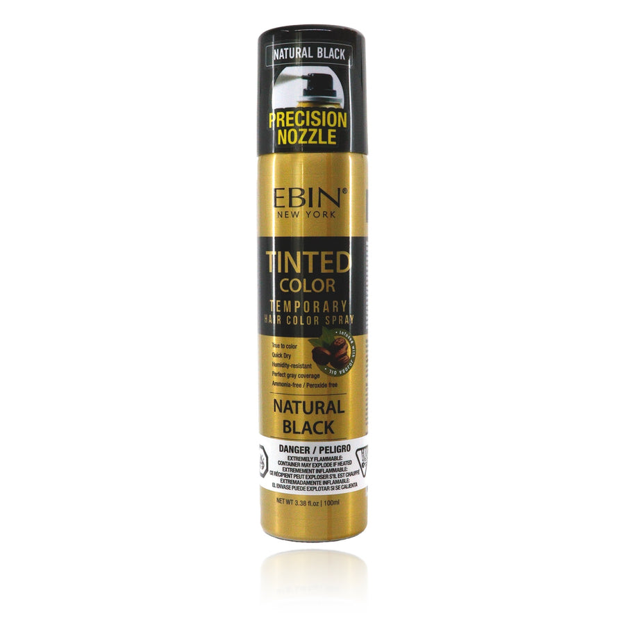 EBIN Tinted Color Temporary Spray Natural Black 3.38 oz