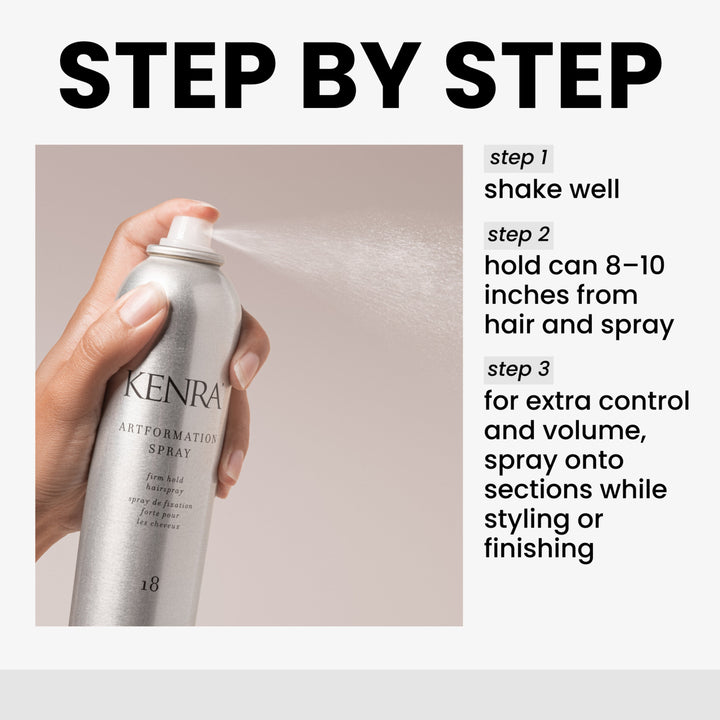 Kenra Artformation Spray 18 - how to use step by step