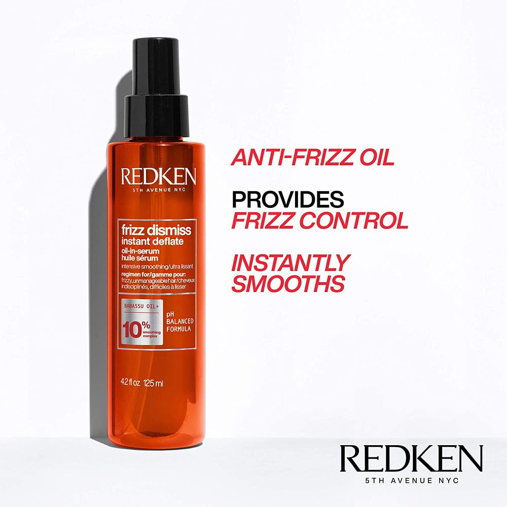 Redken Frizz Dismiss Instant Deflate Oil-In-Serum - anti-frizz oil that provides frizz control and instantly smooths