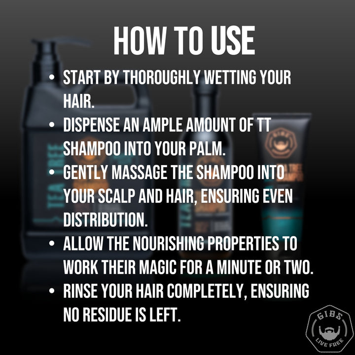GIBS Grooming Tea Tree Invigorating Shampoo - how to use
