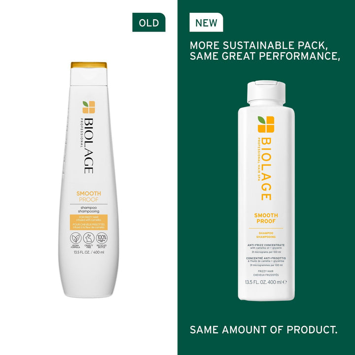 Biolage Smooth Proof Shampoo - old and new packaging