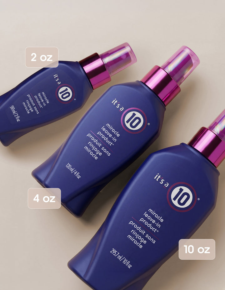 It's a 10 Miracle Leave-In - 2 oz, 4 oz and 10 oz sizes