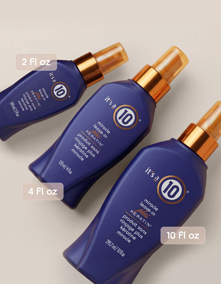 It's a 10 Miracle Leave-In Plus Keratin - 2 oz, 4 oz and 10 oz sizes
