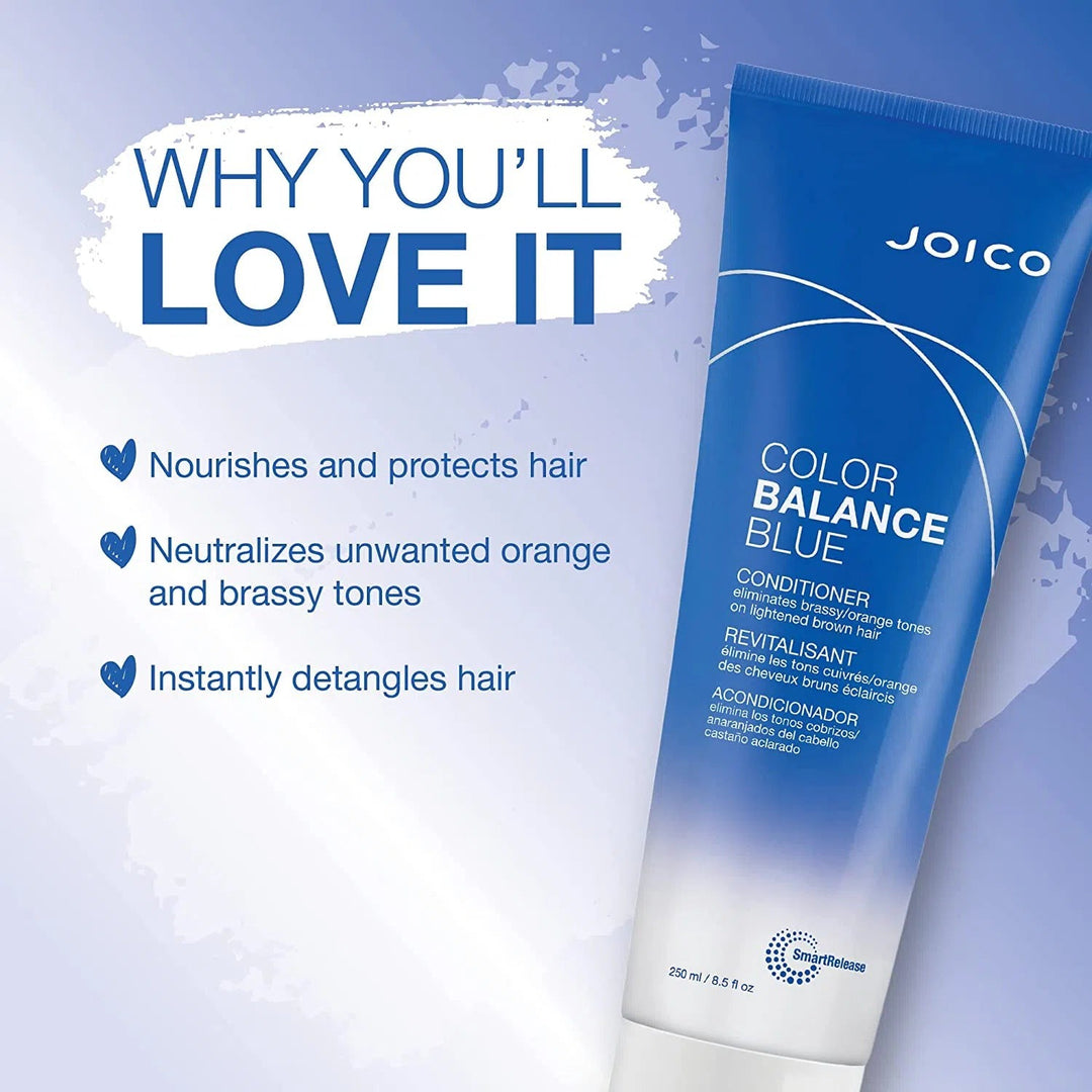 Joico Color Balance Blue Conditioner - key benefits graphic