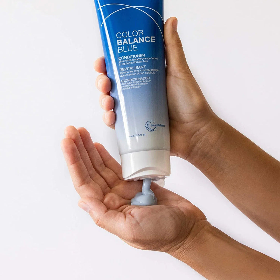 Joico Color Balance Blue Conditioner - conditioner in hand