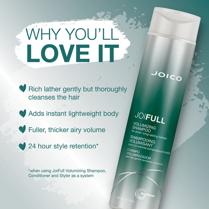 Joico JoiFull Volumizing Shampoo - key benefits graphic