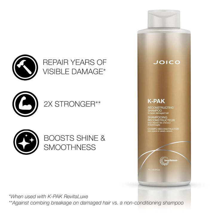 Joico K-PAK Reconstructing Shampoo - repair, strength and shine claims