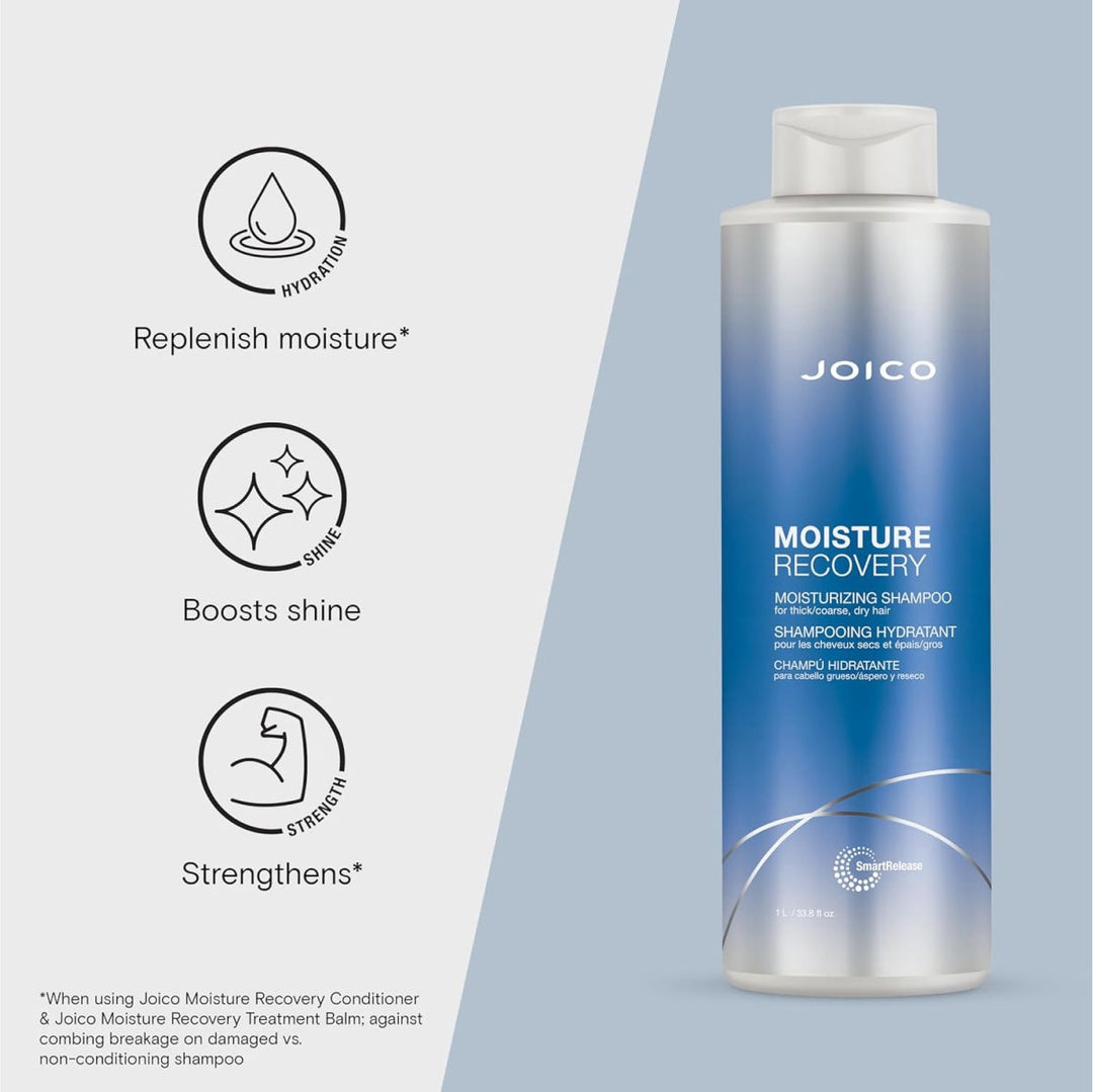 Joico Moisture Recovery Moisturizing Shampoo - benefits: replenishes moisture, boosts shine, strengthens
