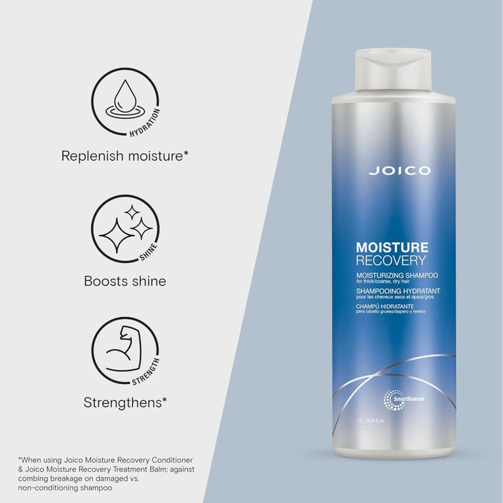 Joico Moisture Recovery Moisturizing Shampoo - benefits: replenishes moisture, boosts shine, strengthens