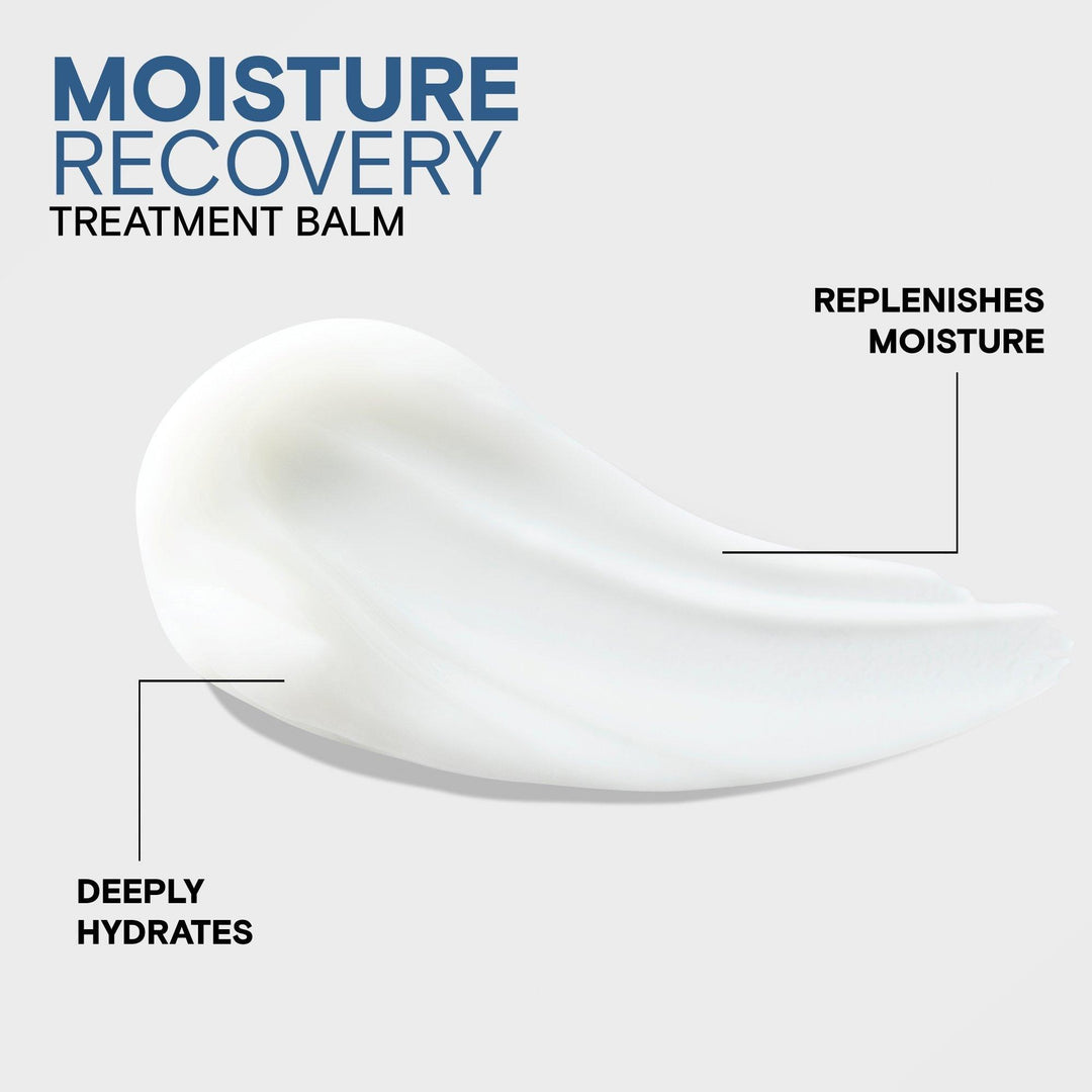 Joico Moisture Recovery Treatment Balm - benefits: frizz control, 3x breakage resistance, deeply hydrates