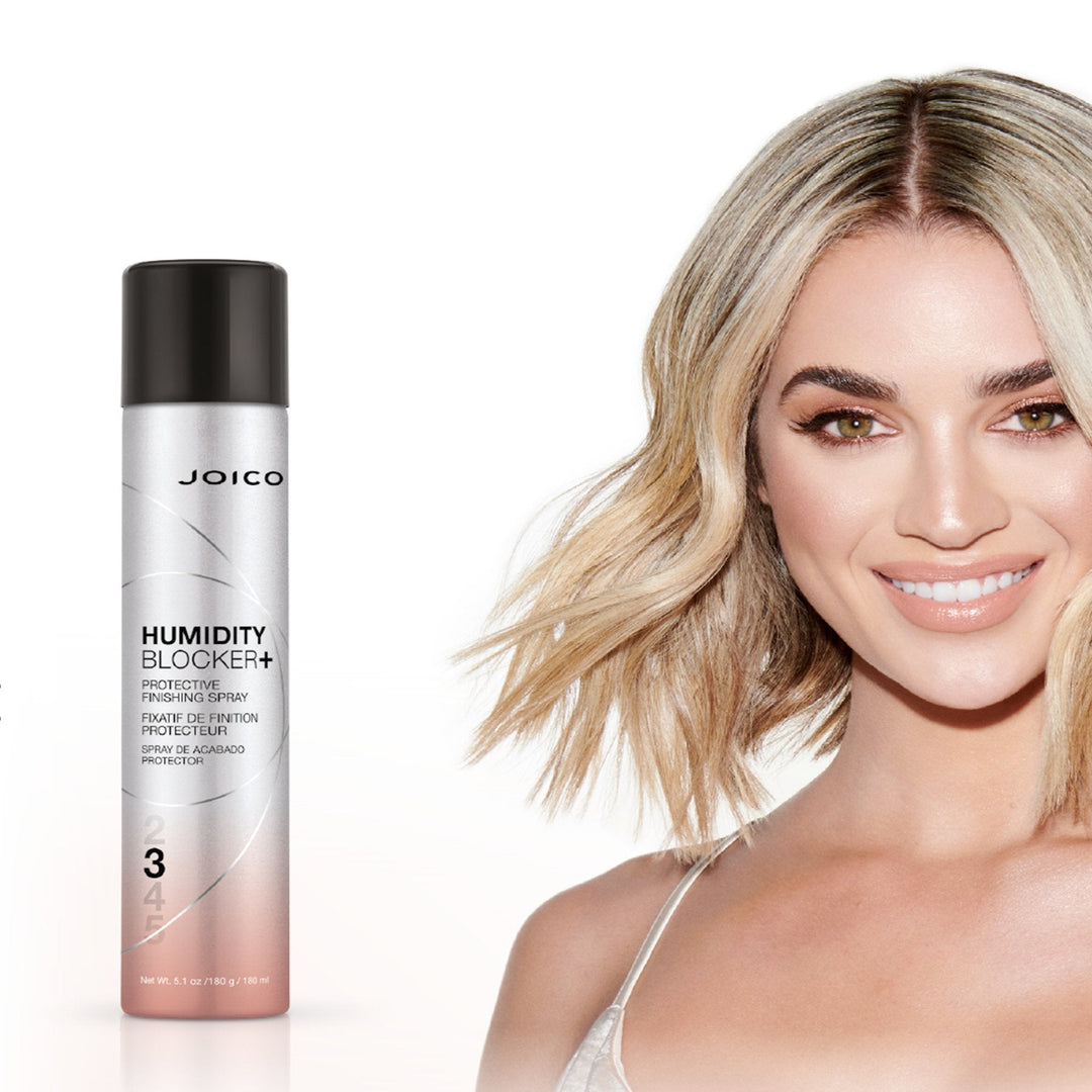 Joico Humidity Blocker+ Protective Finishing Spray - smooth blowout model shot