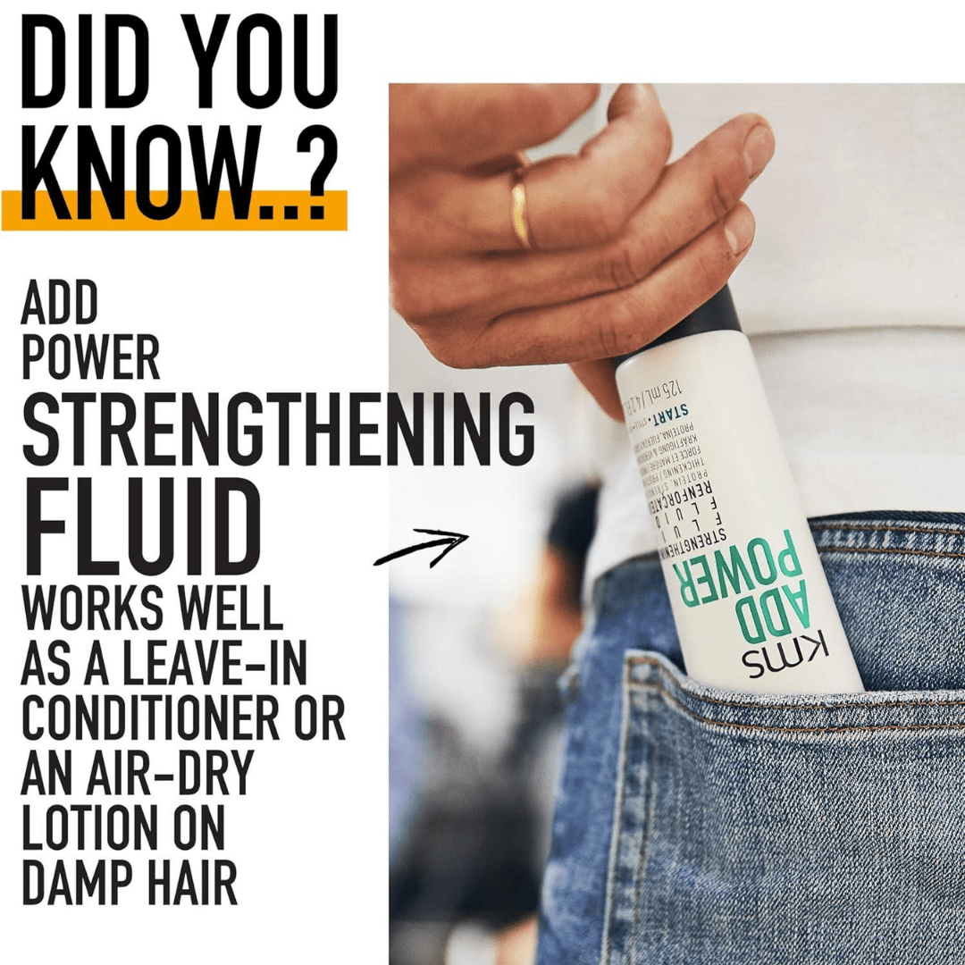 KMS Add Power Strengthening Fluid - works as a leave-in conditioner or air-dry lotion