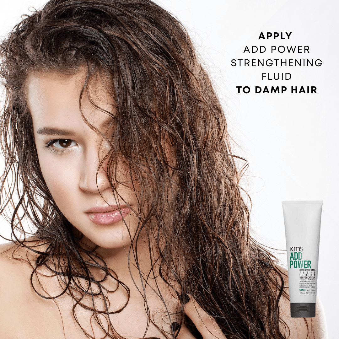 KMS Add Power Strengthening Fluid - apply to damp hair