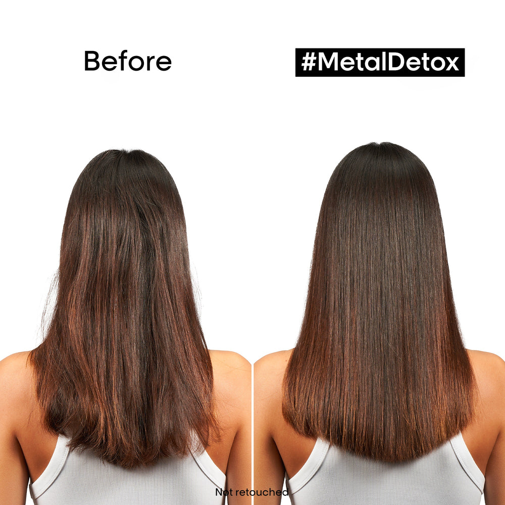 L'Oréal Metal Detox Anti-Deposit Protector Care - before and after the Metal Detox salon protocol