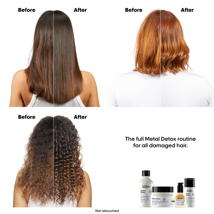 L'Oréal Metal Detox Anti-Deposit Protector Mask - before and after the Metal Detox routine