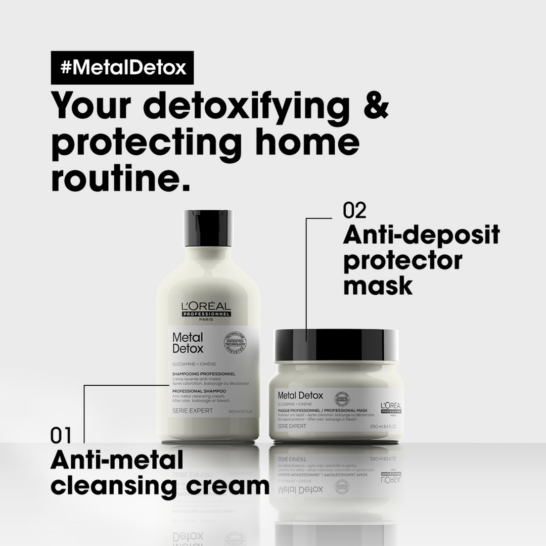 L'Oréal Metal Detox Anti-Deposit Protector Mask - home routine with the Metal Detox shampoo