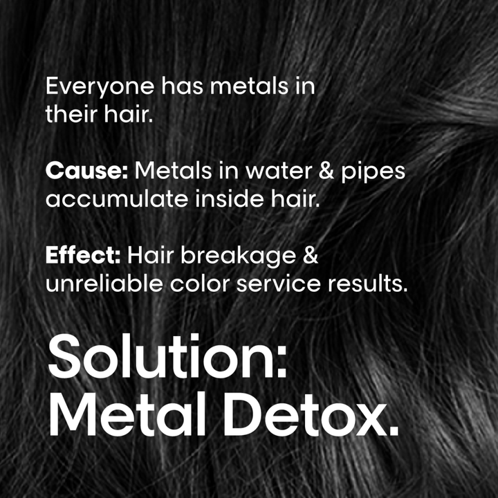 L'Oréal Metal Detox Anti-Metal Cleansing Cream Shampoo - metals in water cause breakage, Metal Detox is the solution