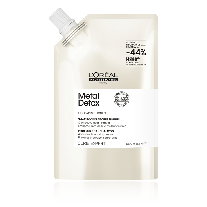 L'Oréal Metal Detox Anti-Metal Cleansing Cream Shampoo 33.8 oz (1000 ml) Refill