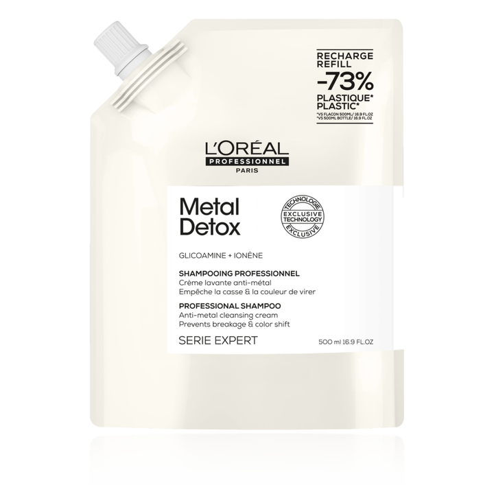 L'Oréal Metal Detox Anti-Metal Cleansing Cream Shampoo 16.9 oz (500 ml) Refill