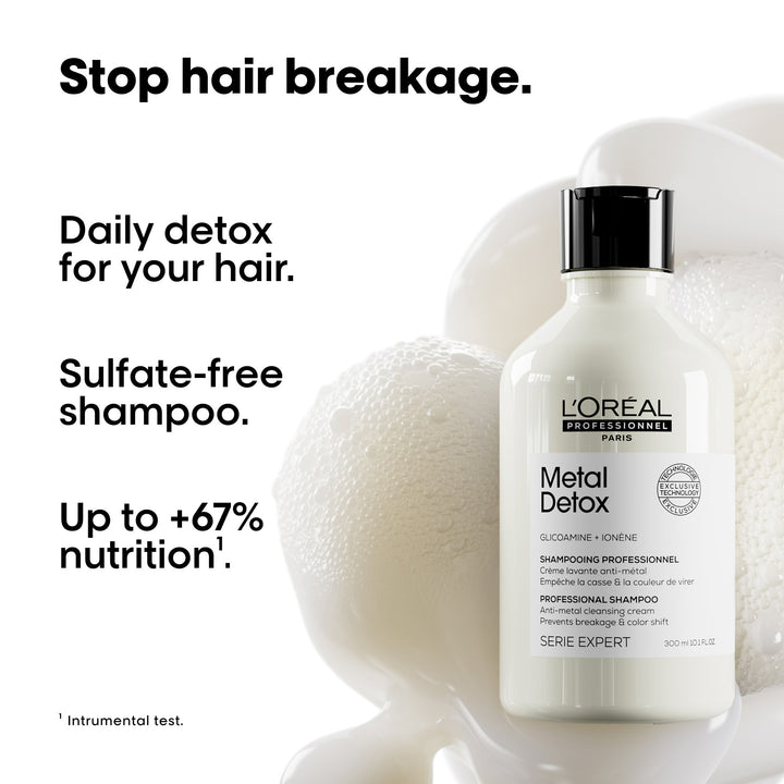L'Oréal Metal Detox Anti-Metal Cleansing Cream Shampoo - stop hair breakage, sulfate-free, up to +67% nutrition