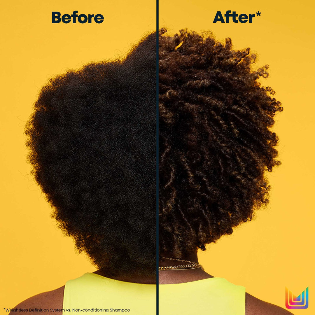 Matrix A Curl Can Dream Gentle Cleansing Shampoo - before and after on coily hair