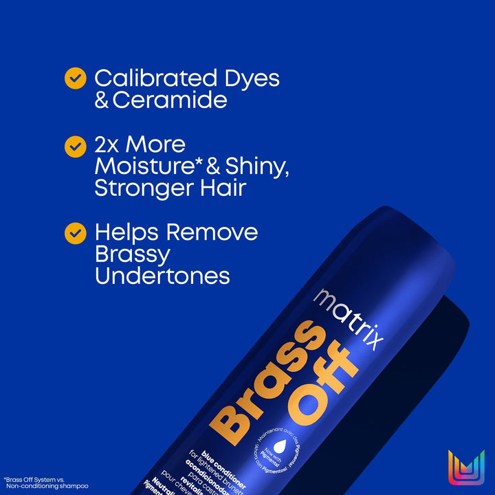 Matrix Brass Off Blue Conditioner - calibrated dyes and ceramide benefits