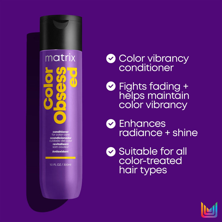 Matrix Color Obsessed Conditioner - benefits: color vibrancy, fights fading, radiance and shine