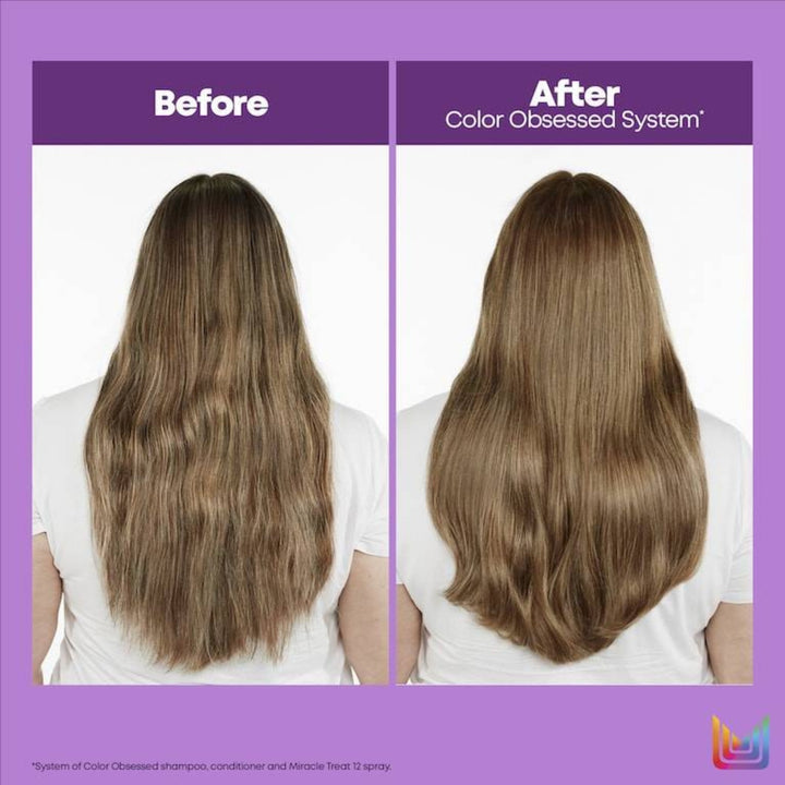 Matrix Color Obsessed Shampoo - before and after with the Color Obsessed system