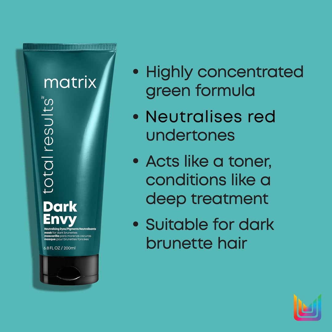 Matrix Dark Envy Red Neutralization Hair Mask - benefits: neutralizes red undertones, conditions like a deep treatment