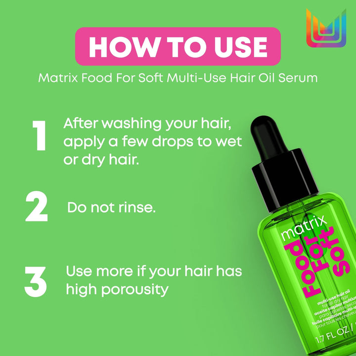 Matrix Food For Soft Multi-Use Hair Oil Serum - how to use