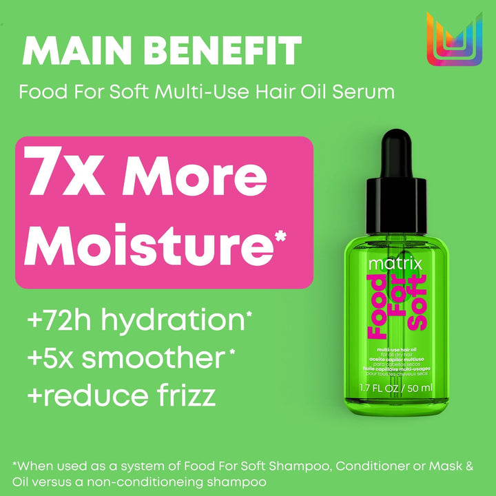 Matrix Food For Soft Multi-Use Hair Oil Serum - 7x more moisture benefits