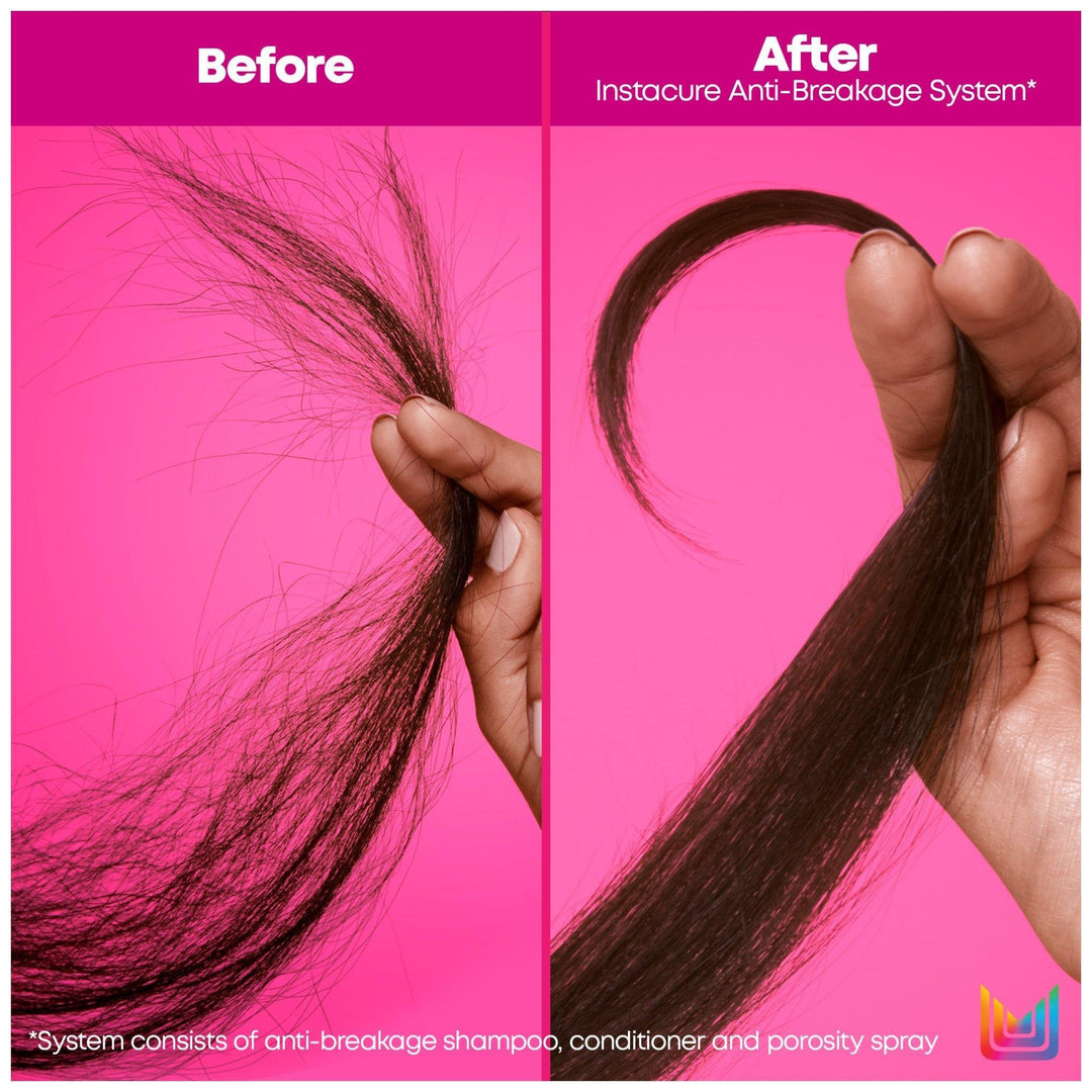 Matrix Instacure Anti-Breakage Shampoo - before and after on damaged strands