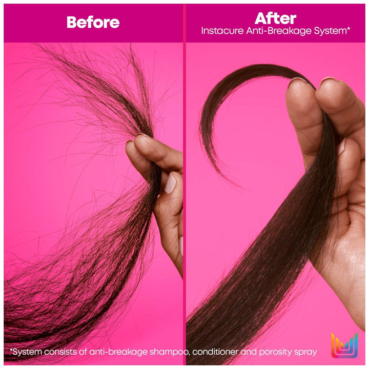 Matrix Instacure Anti-Breakage Shampoo - before and after on damaged strands